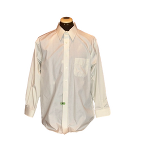 MASSINI “Wrinkle Resistant” Men’s Cream Long Sleeve Dress Shirt, Size 16 32/33